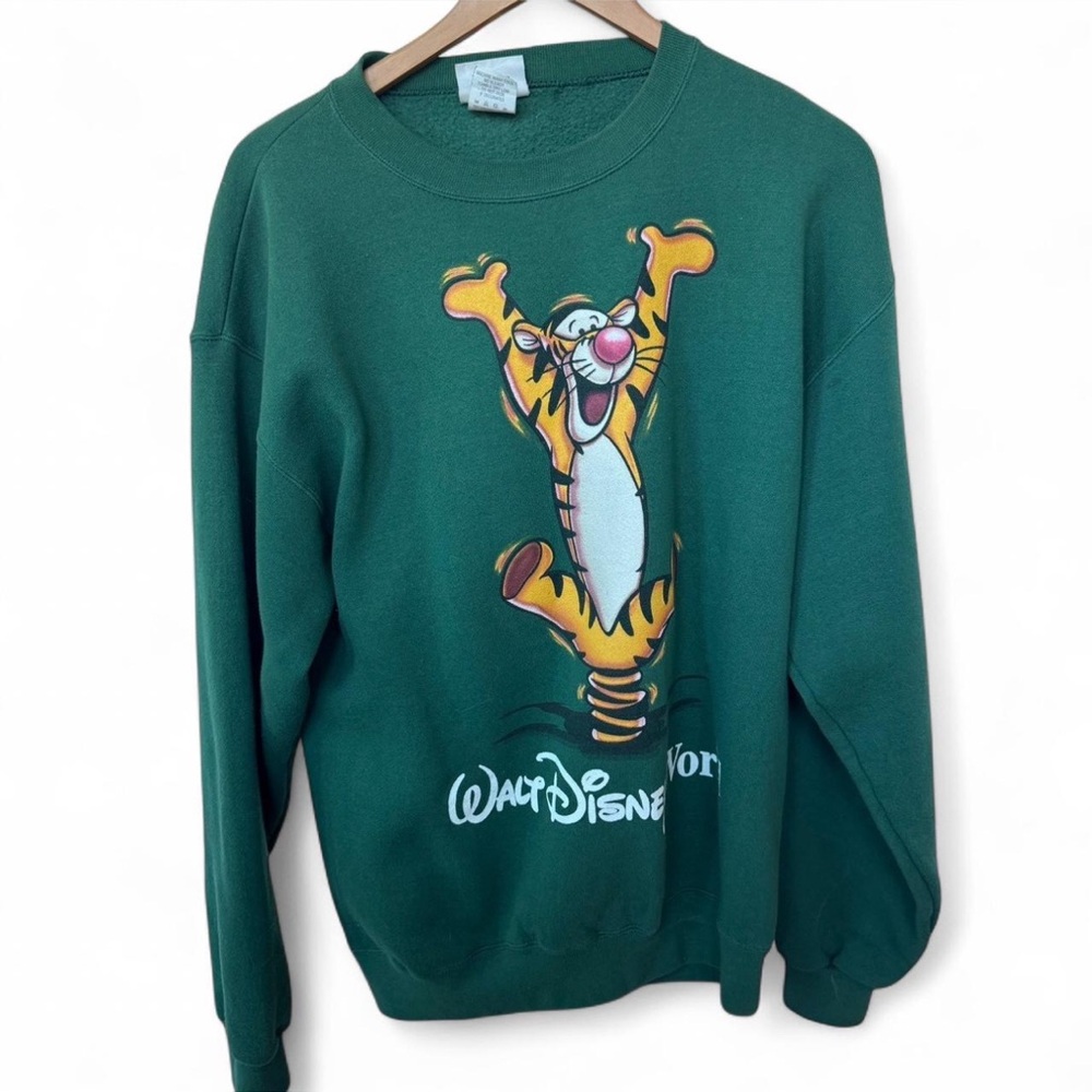 Disney Green Sweatshirt with Mickey Mouse